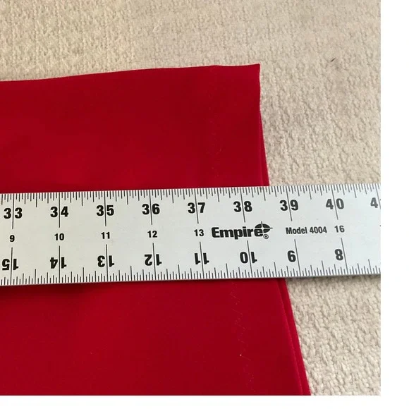 Calvin Klein 12 Red Mock Neck Bow Sheath Dress Office Siren Professional Midi 12 - Picture 8 of 13